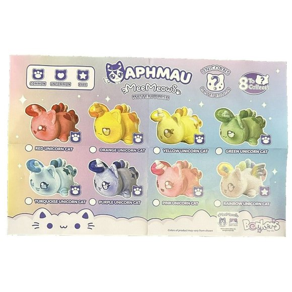 Aphmau MeeMeows Yellow Unicorn Cat 6" Plush Limited Edition - Picture 3 of 10